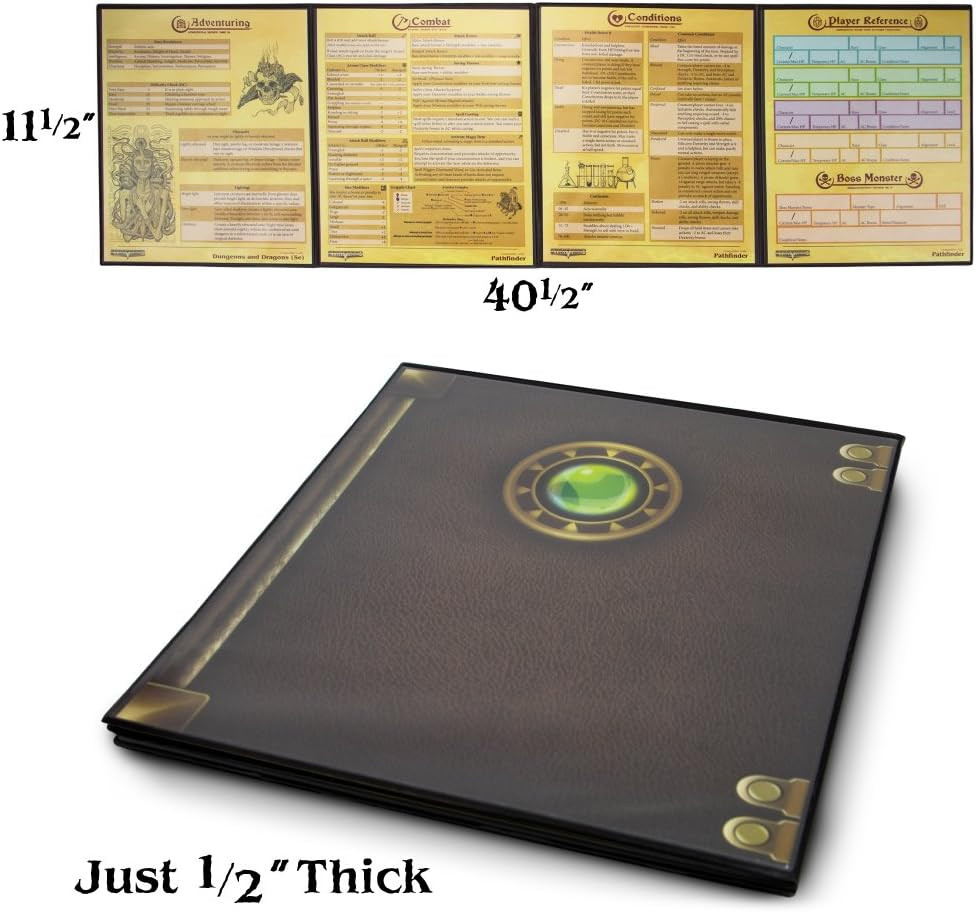 the Master'S Tome 4-Panel Customizable GM Screen with Free Inserts