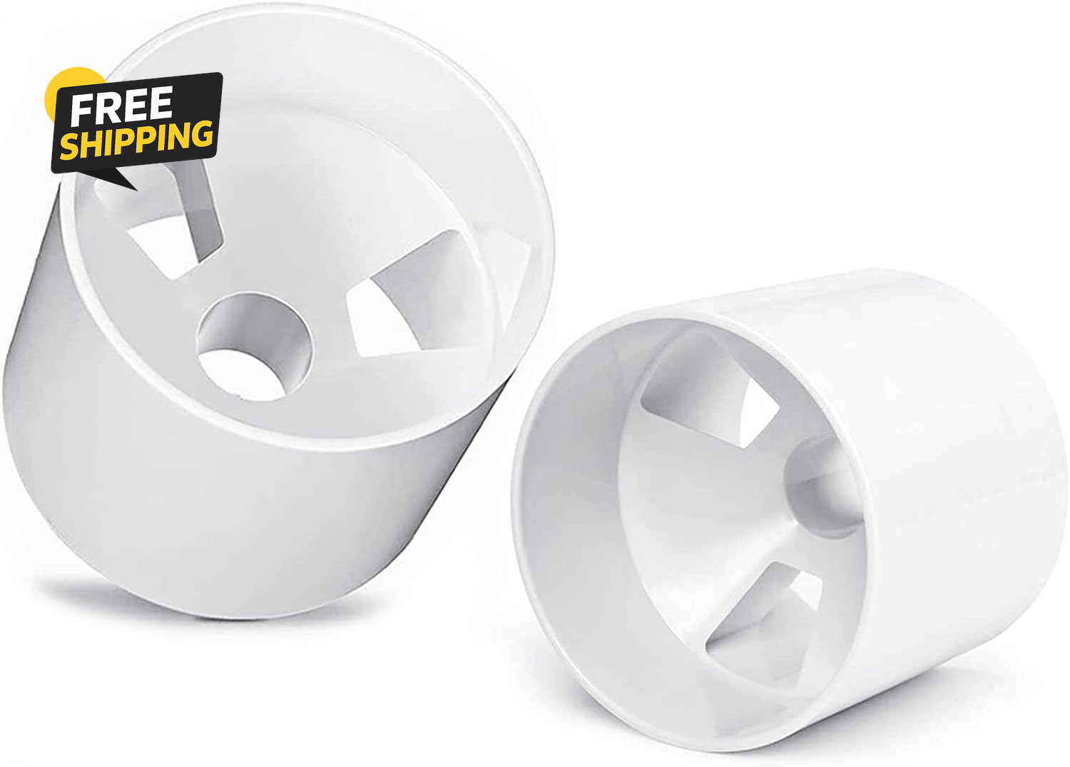2PCS Golf Hole Cup,Abs Ivory White Plastic Golf Cups,Dimension 4" Depth,Diameter