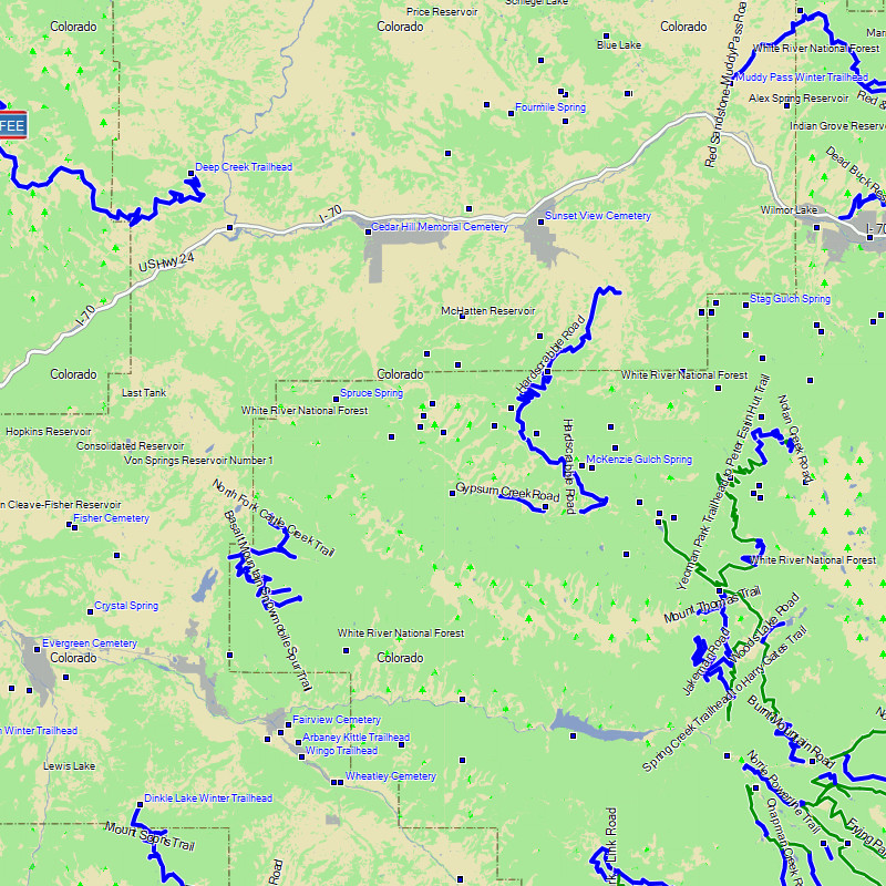 TrakMaps Snowmobile US West - Garmin GPS Map