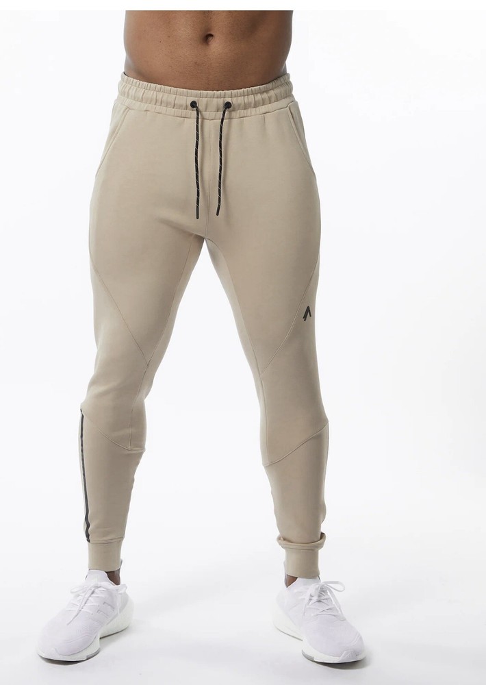 Alphalete Men’s Elmts Cuffed Jogger – Tan  , Size Large