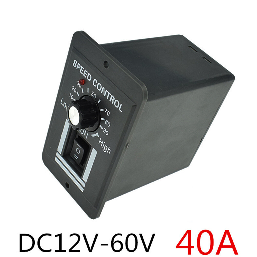 40A PWM DC Motor Speed Controller 12V 24V 36V 48V Variable Speed Switch Reverse