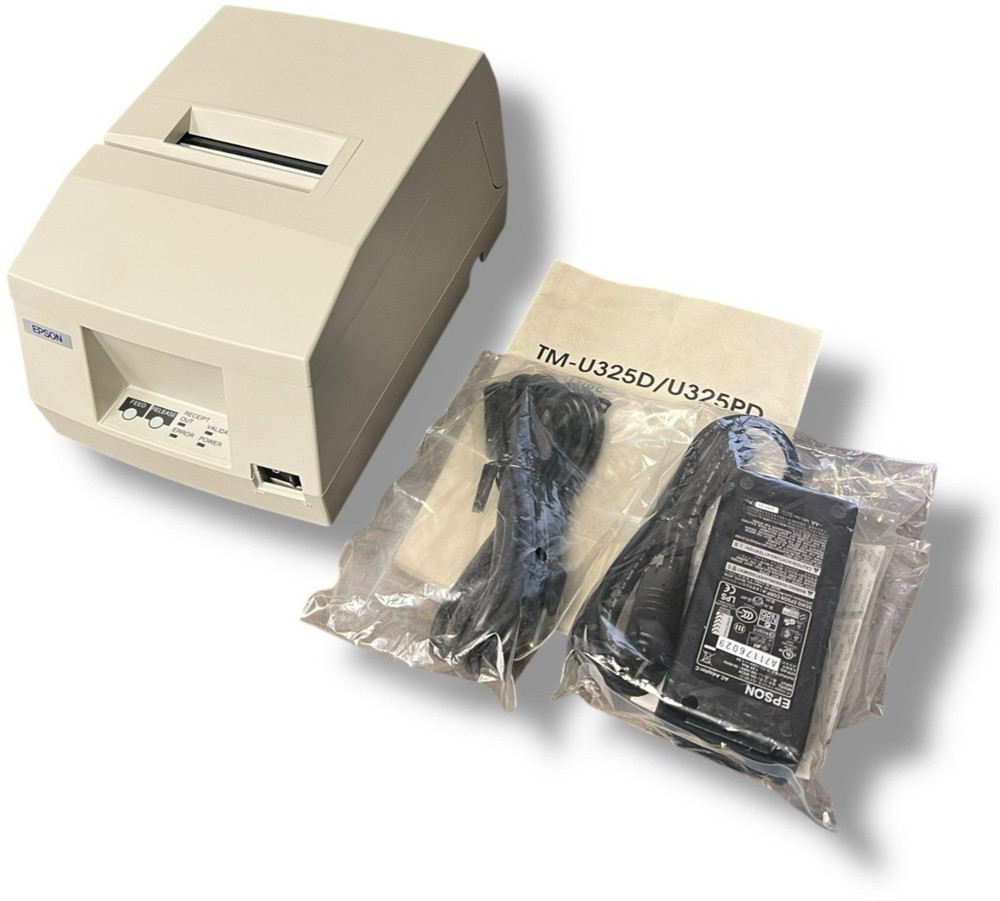 Epson M133A Dot Matrix POS Receipt/Validation Printer TM-U325PD w/ PSU