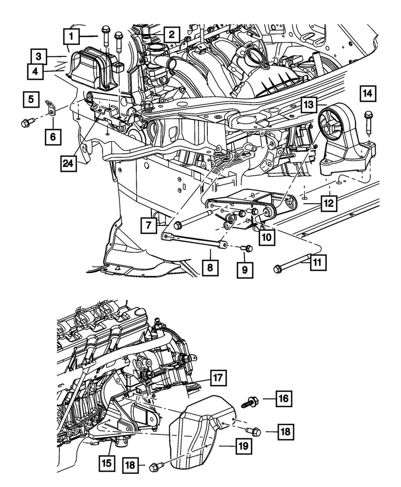 Genuine Mopar Torque Reaction Bracket 4573761AD