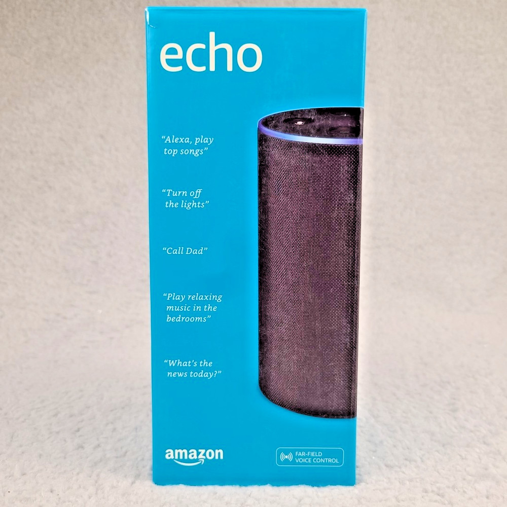 Amazon Echo 2nd Generation Smart Assistant Charcoal Fabric Bluetooth New Sealed