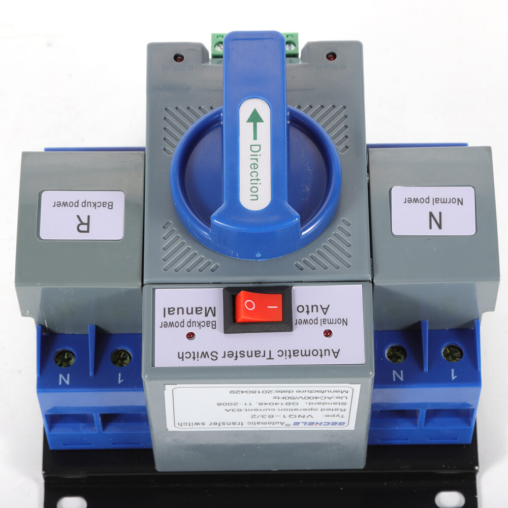 Dual Power Automatic Transfer Switch 60HZ Changeover Transfer Switch Tool 63A 2P