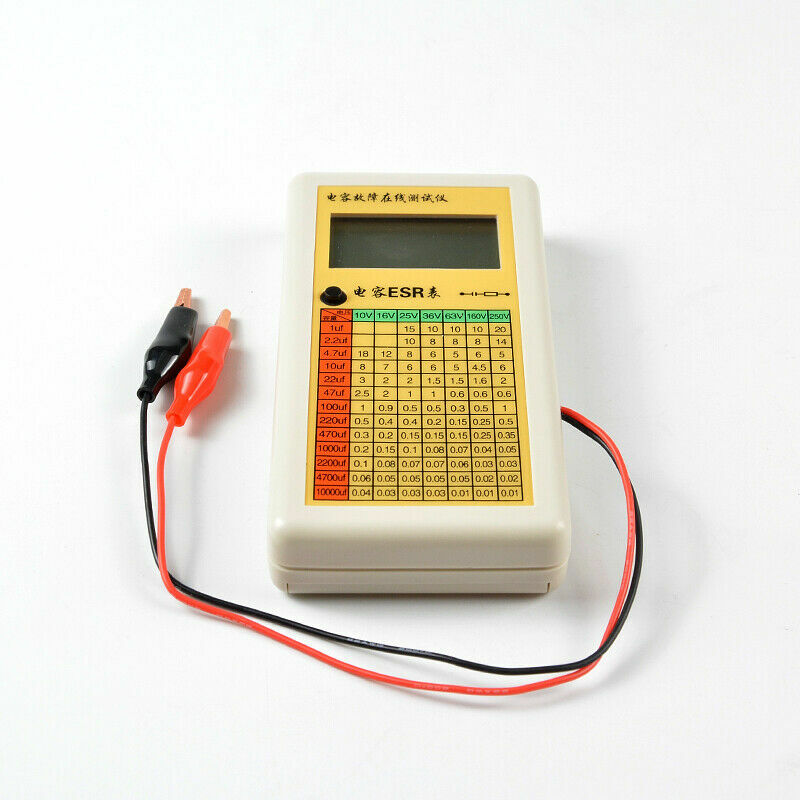 New Digital LCD ESR Capacitance Ohm Meter In Circuit Tester
