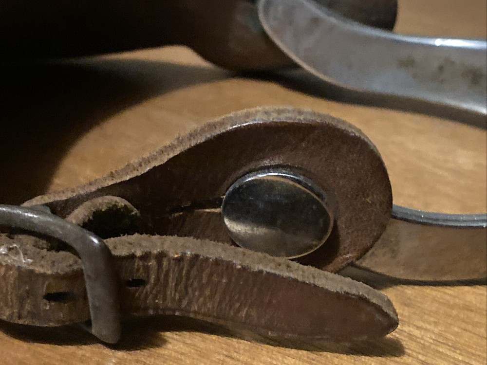 Vintage Spurs Hand Tooled Leather