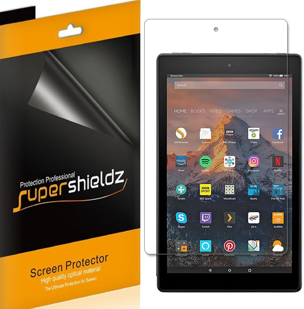 3X SuperShieldz Clear Screen Protector Saver for Amazon Fire HD 10 (2017/2019)