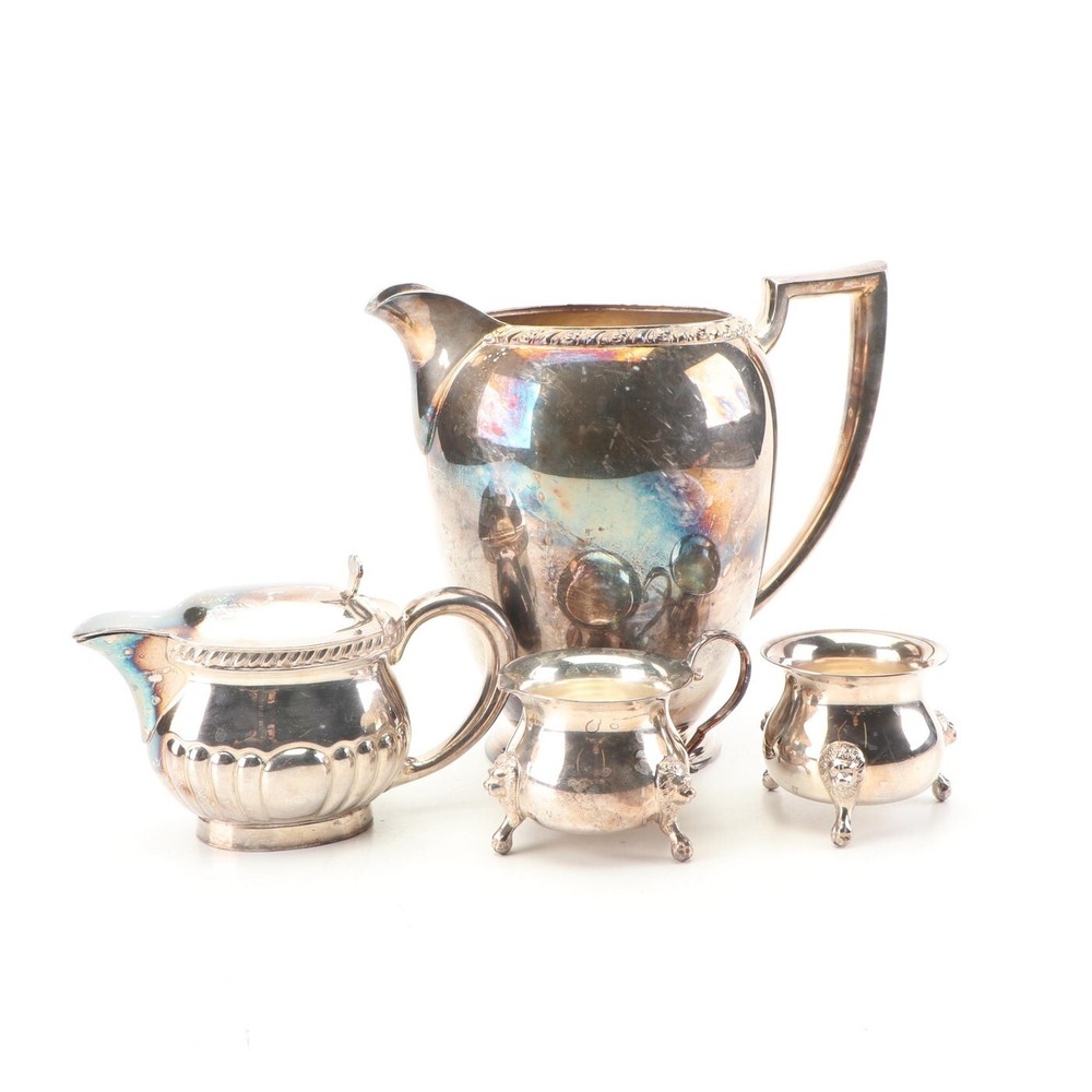 Wm Rogers "Berwick" Silver Plated Water Pitcher and Other Tableware