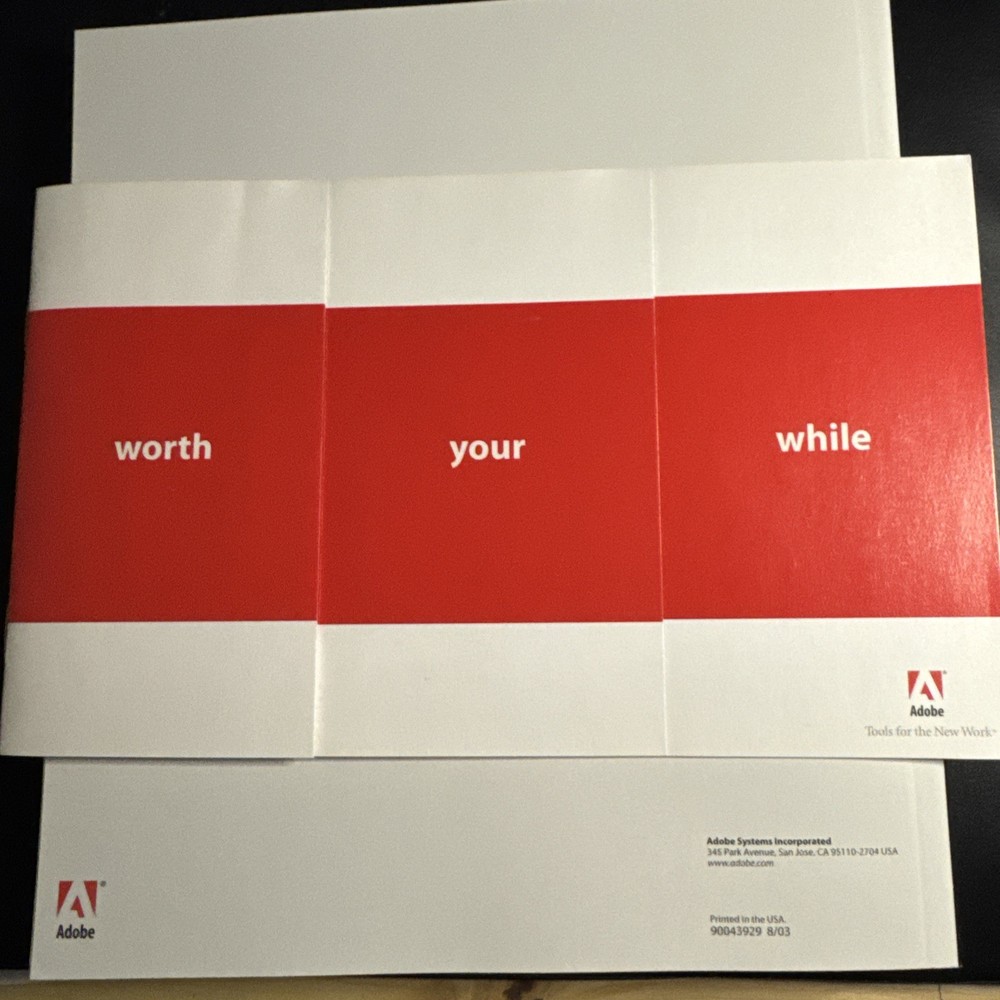 2003 Adobe Illustrator CS PC WINDOWS Original Box w/ Serial Number NO CD