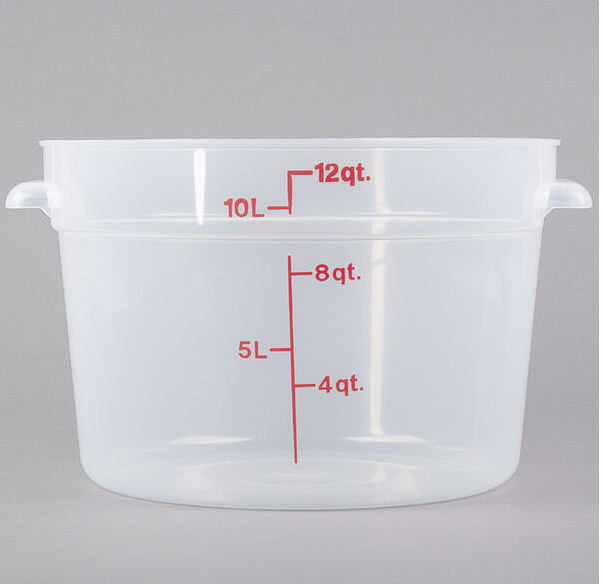 Cambro RFSCW12135 Round Storage Container Translucent 12 Quart NSF
