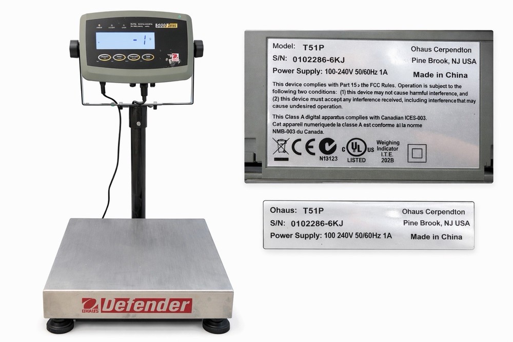 Ohaus Defender 5000 Platform Scale – Model T51P