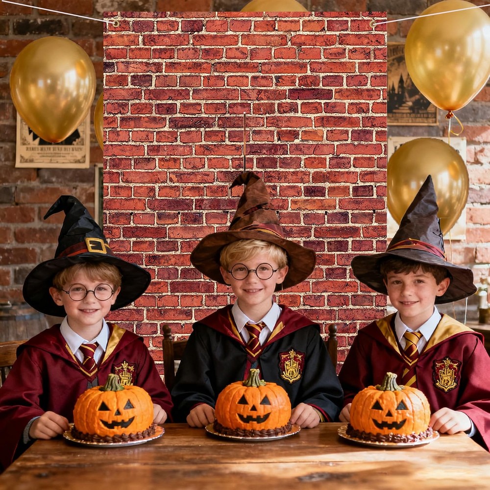 Brick Wall Backdrop Halloween Red Brick Wall Backdrop Decorations for Birthda...