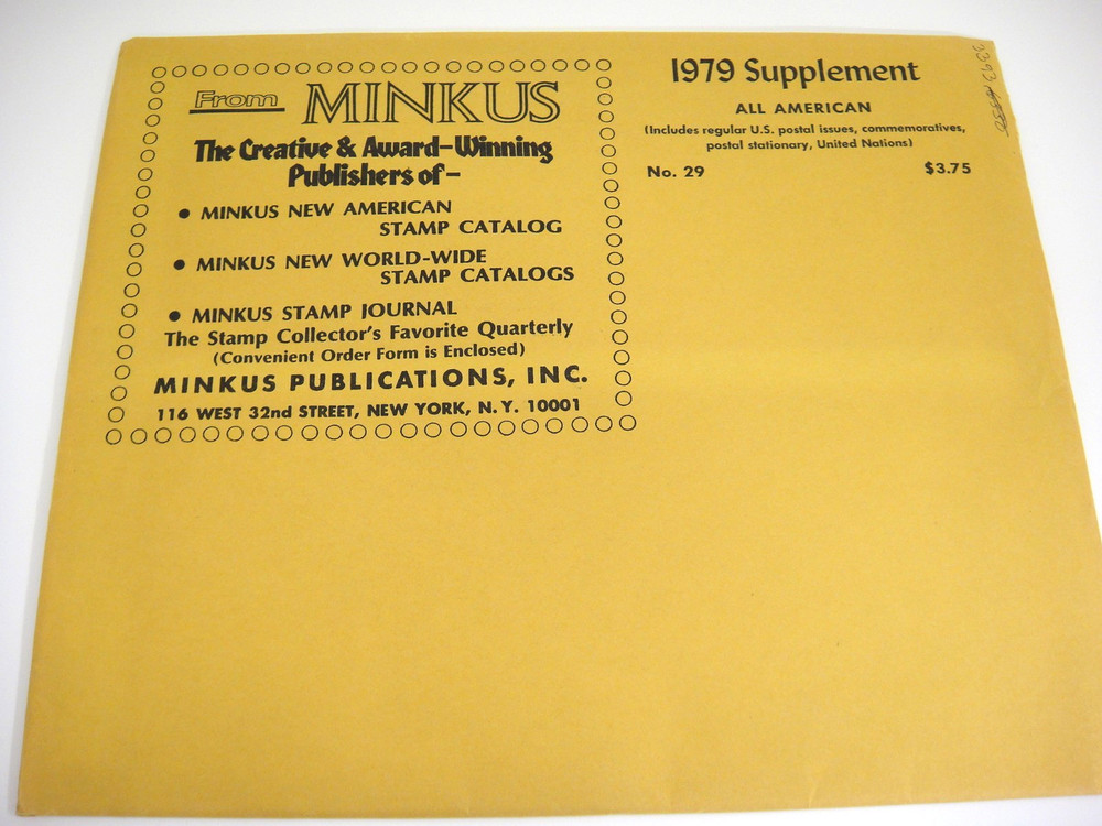 Minkus 1979 All American Stamp Album Supplement #29 Complete NOS