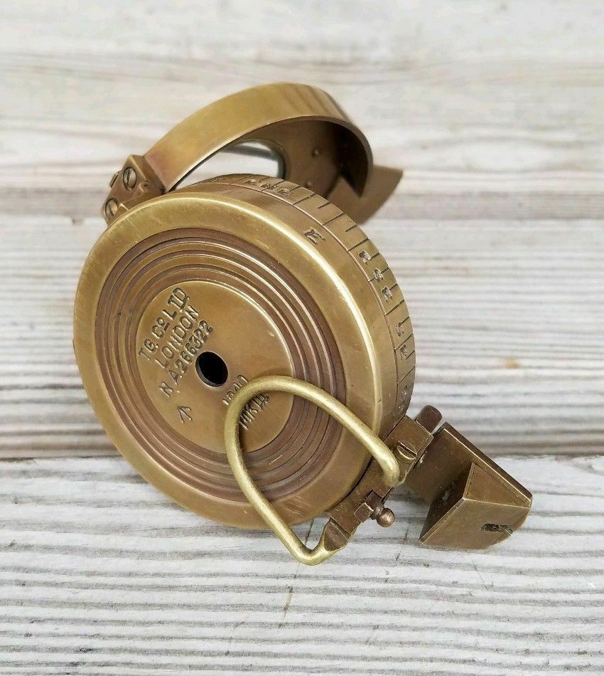Solid Brass Antique British Military Prismatic Pocket Compass Marine Solid Gift