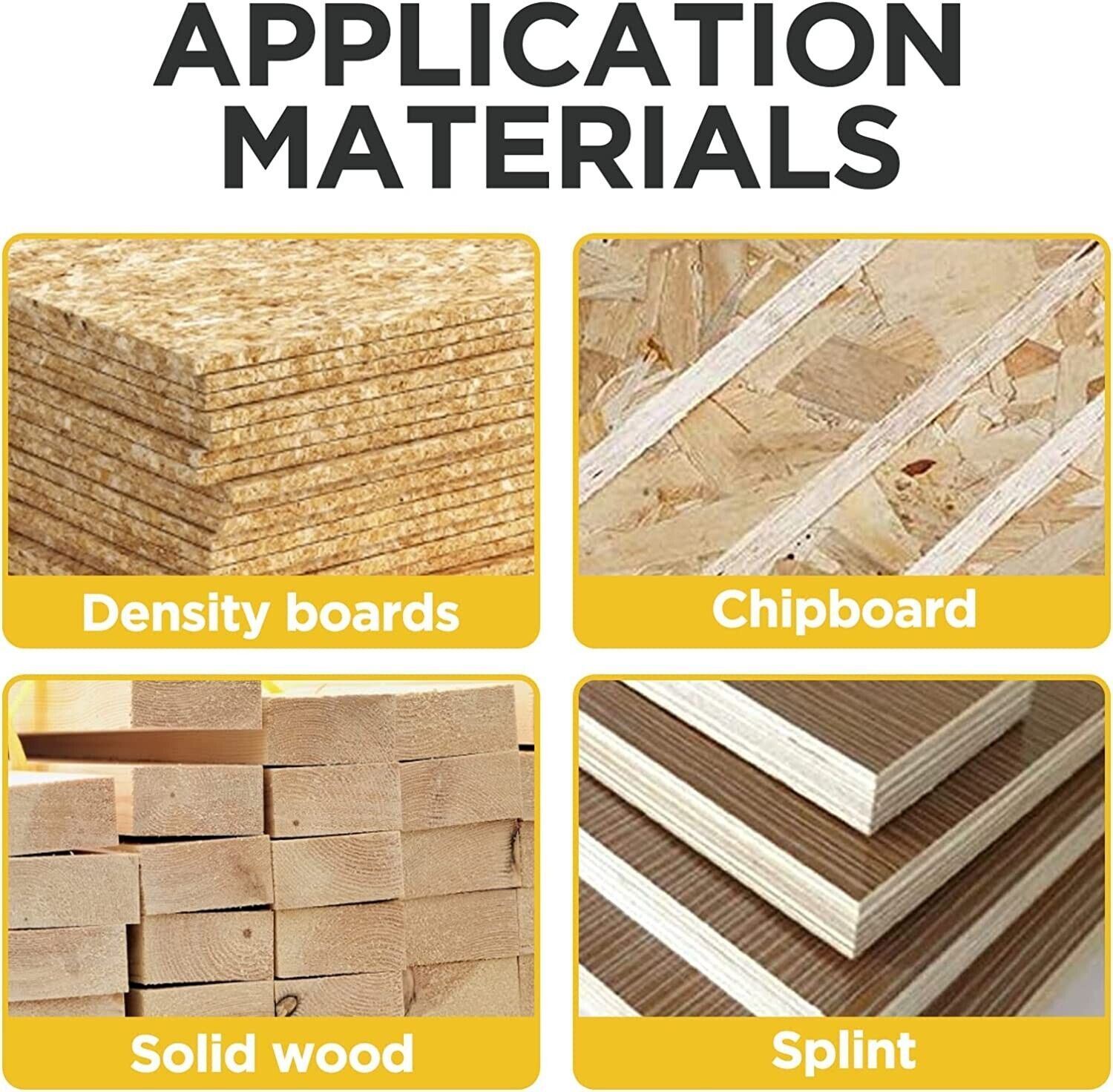 3Pcs 45 Degree Lock Miter Router Bit Set,1/2",5/8",3/4" Cutting Height,1/4"Shank