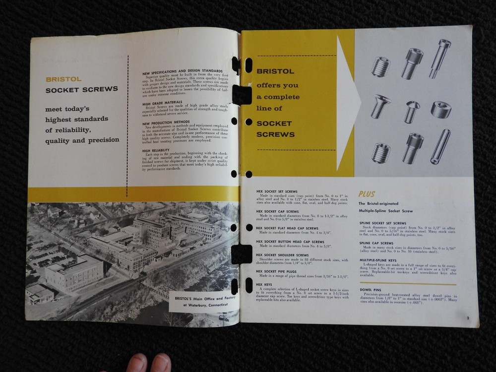 1965 Decatur Midwest Tool & Supply "Socket Cap Screw" Engineering Catalog IL