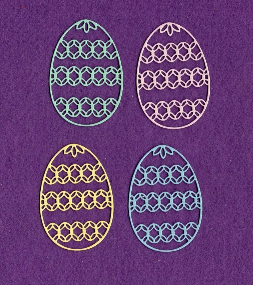 EASTER EGG # 3 die cuts scrapbook cards