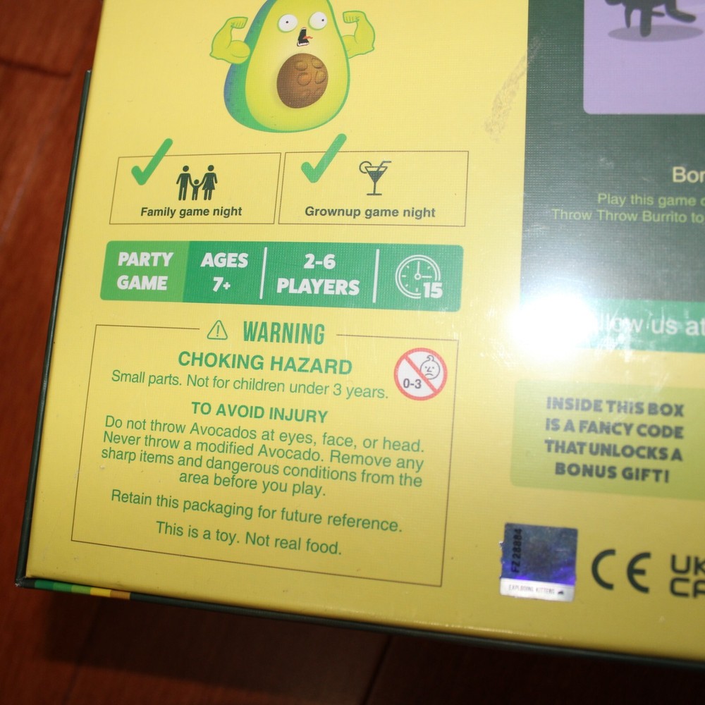 new sealed THROW THROW AVOCADO by Exploding Kittens A Dodgeball Card Game