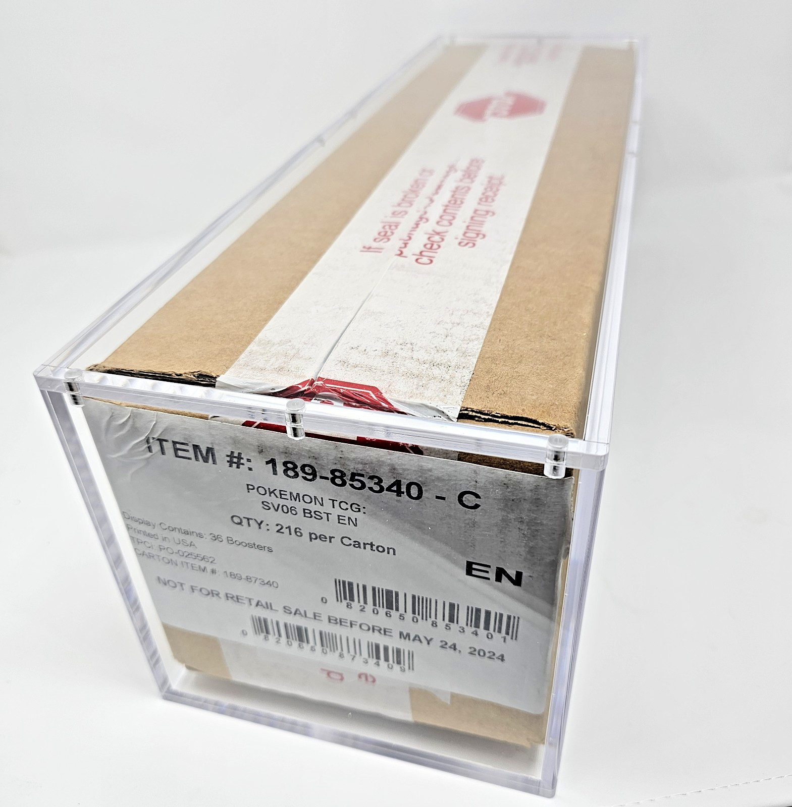 Pokemon Sealed Booster Box Case 6-Box Acrylic Magnetic Case SWSH And Older