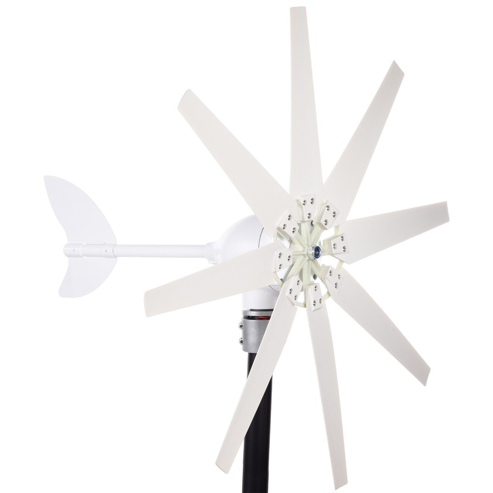 1200W Wind Turbine Generator Kit 8 Blades Windmill 24V Controller Quiet