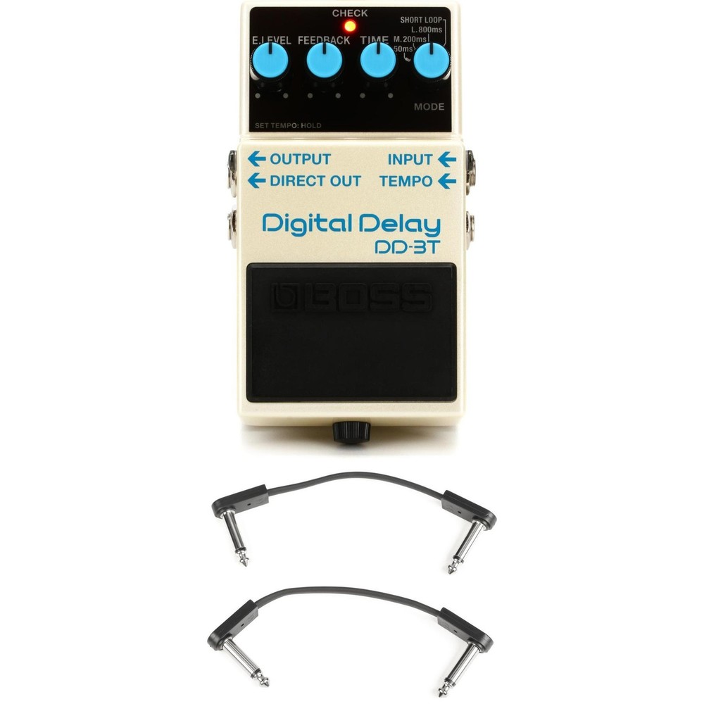 Boss DD-3T Digital Delay Pedal with EBS Patch Cables