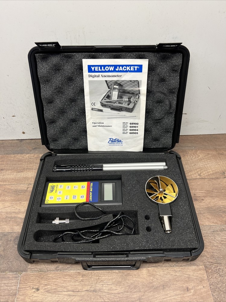 Yellow Jacket Anemometer Kit 68900 With 2.75” Probe