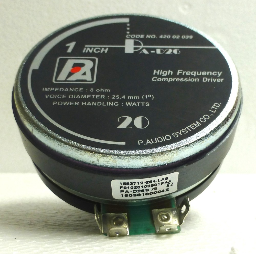P Audio PA D26S Compression Screw-On Driver 8 ohm