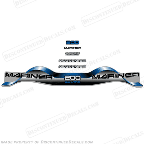 Fits Mariner 200hp 2.5 Decal Kit - Blue