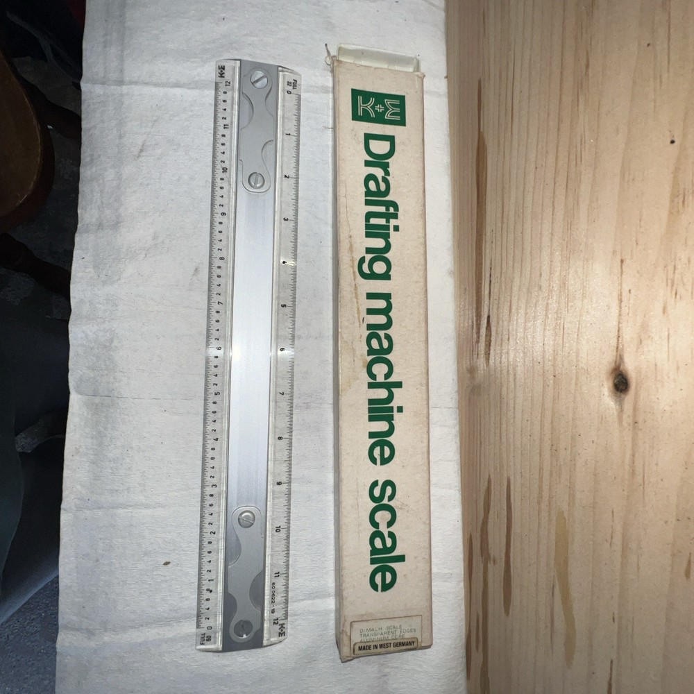 K&E Drafting Machine Scale 60 0622 Style 19 Clear Plastic And Metal