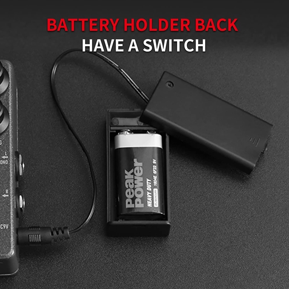 3-Pack 9V Battery Holder with ON/OFF Switch for Easy Electronics Projects