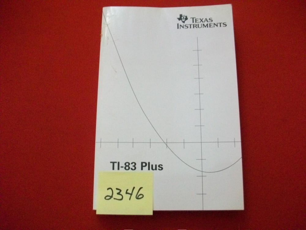 TEXAS INSTRUMENTS TI-83 PLUS GRAPHING CALCULATOR GUIDEBOOK EXCELLENT CONDITION