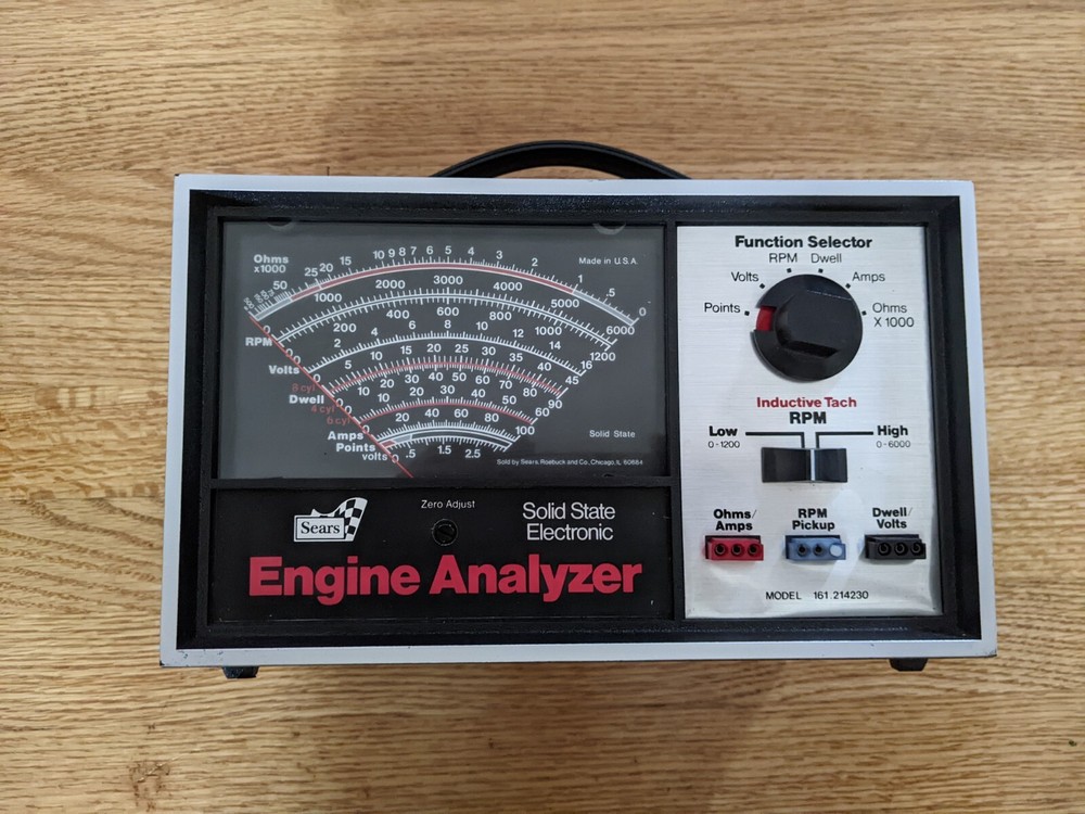 Vintage Sears Engine Analyzer; Sears Timing Light & Remote Starter Switch; Etc.