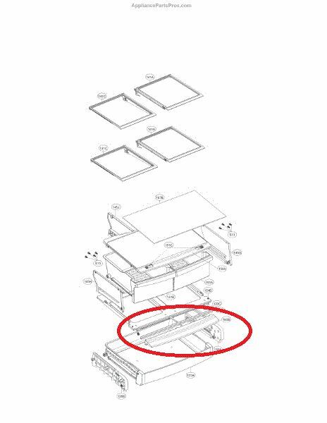 Deli Drawer Decor Tray Cover Compatible with LG Refrigerator ACW74118102