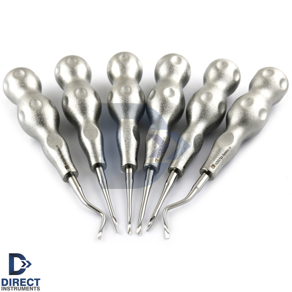 6Pcs Set Dental Twist Point Root Elevators Luxating Tooth Extraction Surgical CE