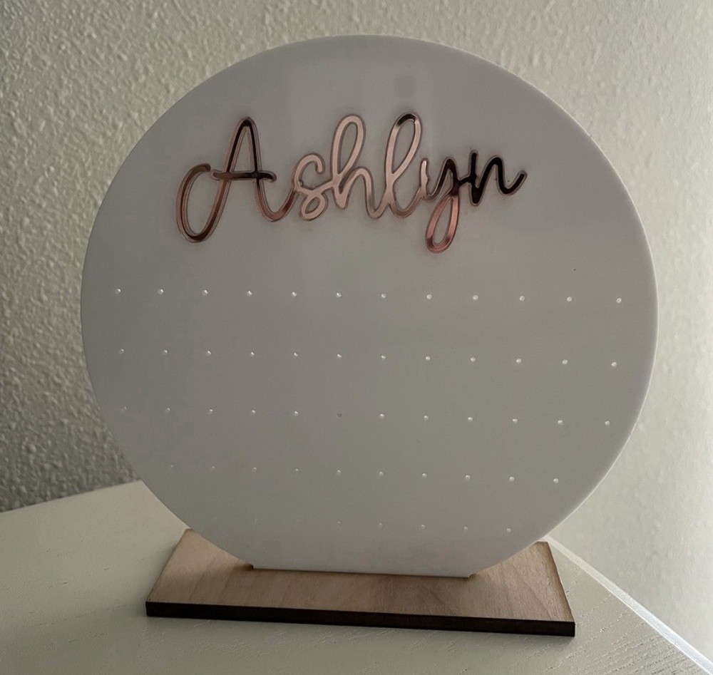 NEW Earring Holder With Name Ashlyn