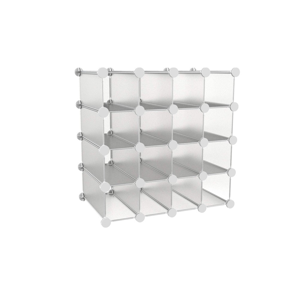 Cube Organizer 16 Cube Shelves with Interlocking, Customizable, Stackable Mod...