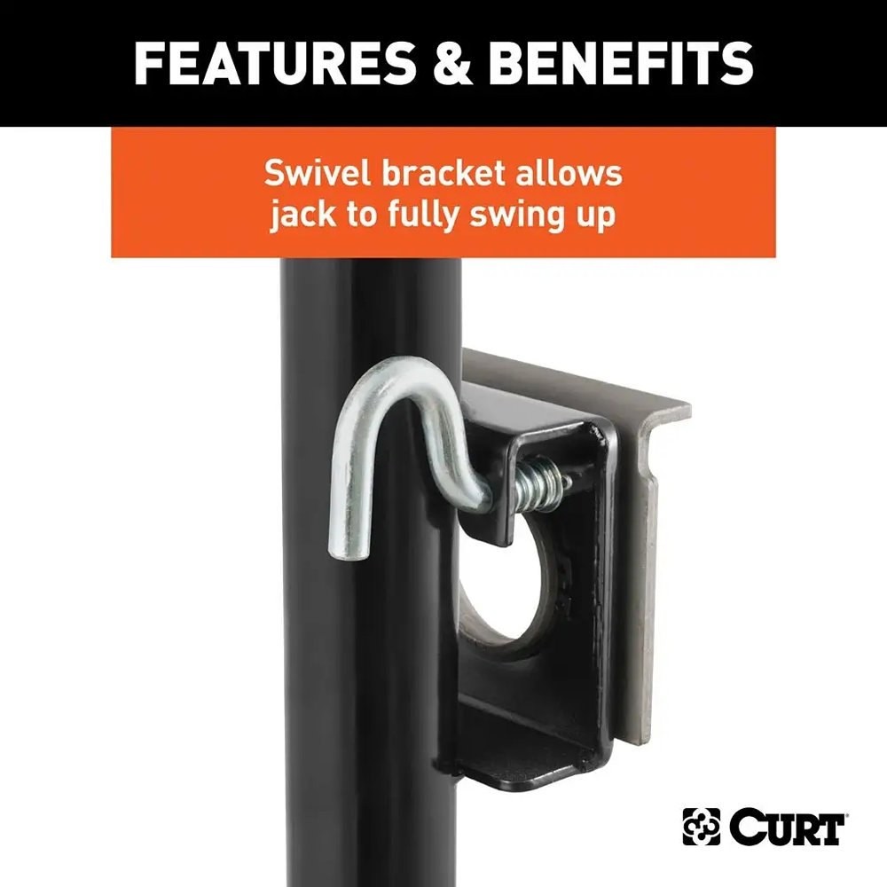 CURT 28304 Bracket Mount Topwind Swivel Jack