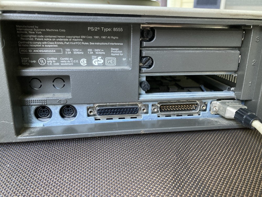 Vintage IBM PS/2 55 SX Computer Powers On