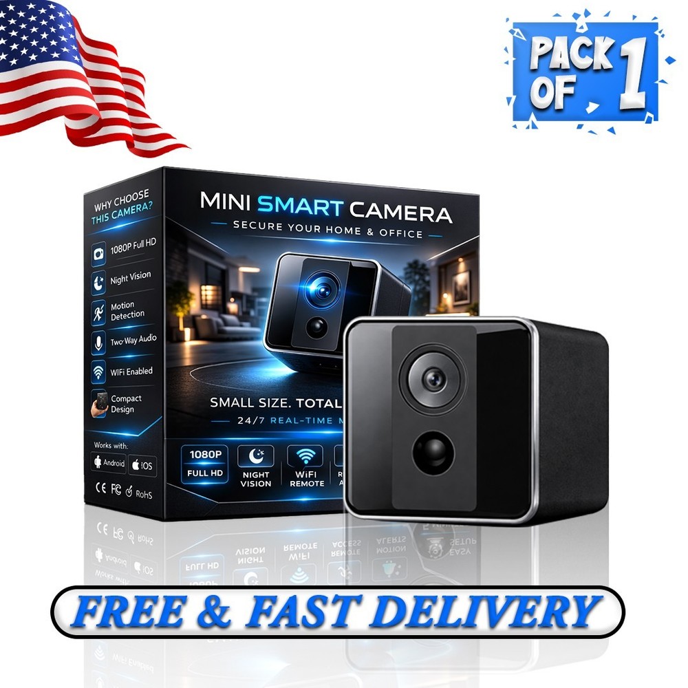 Mini Smart Camera – Wireless, No WiFi Needed, Motion Detection, Night Vision