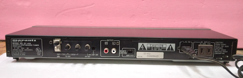 WORKING MARANTZ QUARTZ SYNTHESIZED TUNER MODEL#ST-432