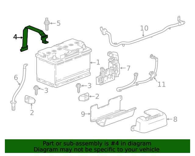 Genuine GM Battery Hold Down Strap 84200007