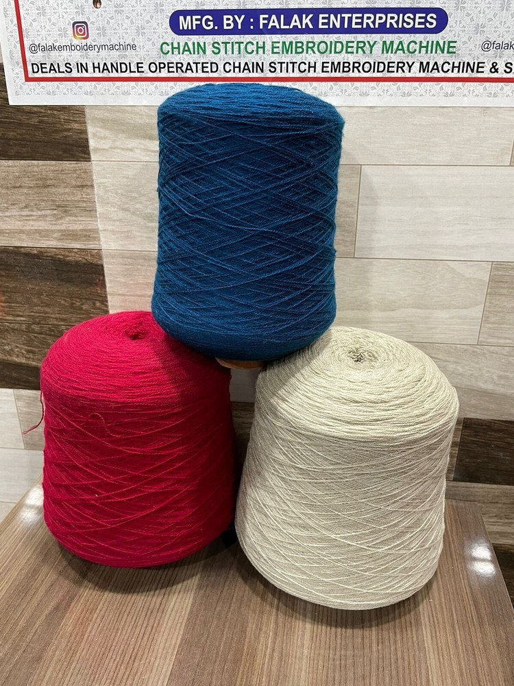 Falak Embroidery Thread Combo Wool (Red, Medium Blue ,Light Gray) Free Shipping