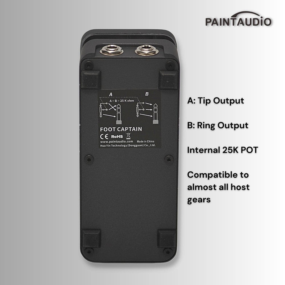 Paint Audio Foot Captain Dual Outputs Expression Pedal Multi-effects for Tip/...