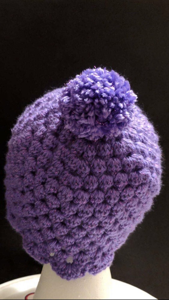Hand-crocheted Puff Stitch Hat