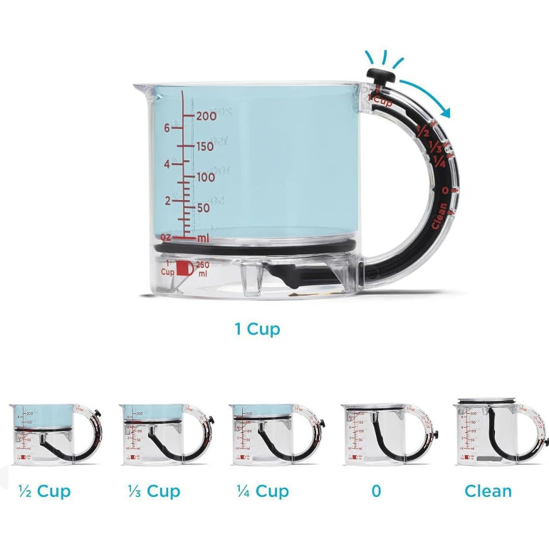 All-in-1 Adjustable Measuring Cup 4-In-1 Multi-Functional Measuring Cup