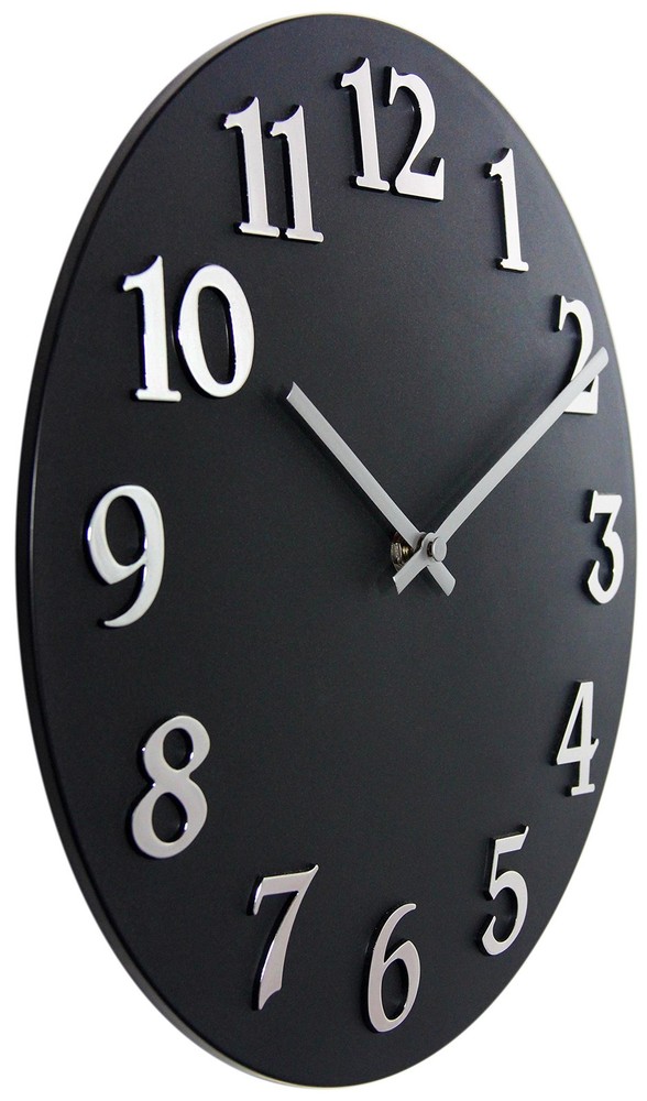 Infinity Instruments Vogue Round Black 12-inch Analog Wall Clock