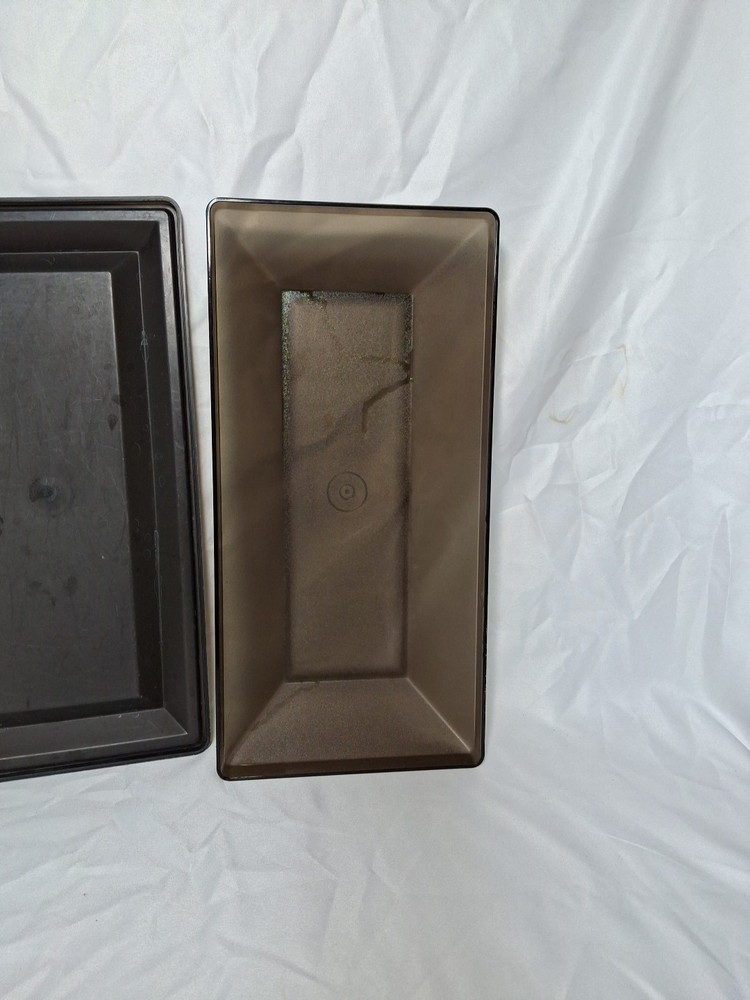 Tupperware Rectangle Get Together Serving Storage Container Black #1381 #1380