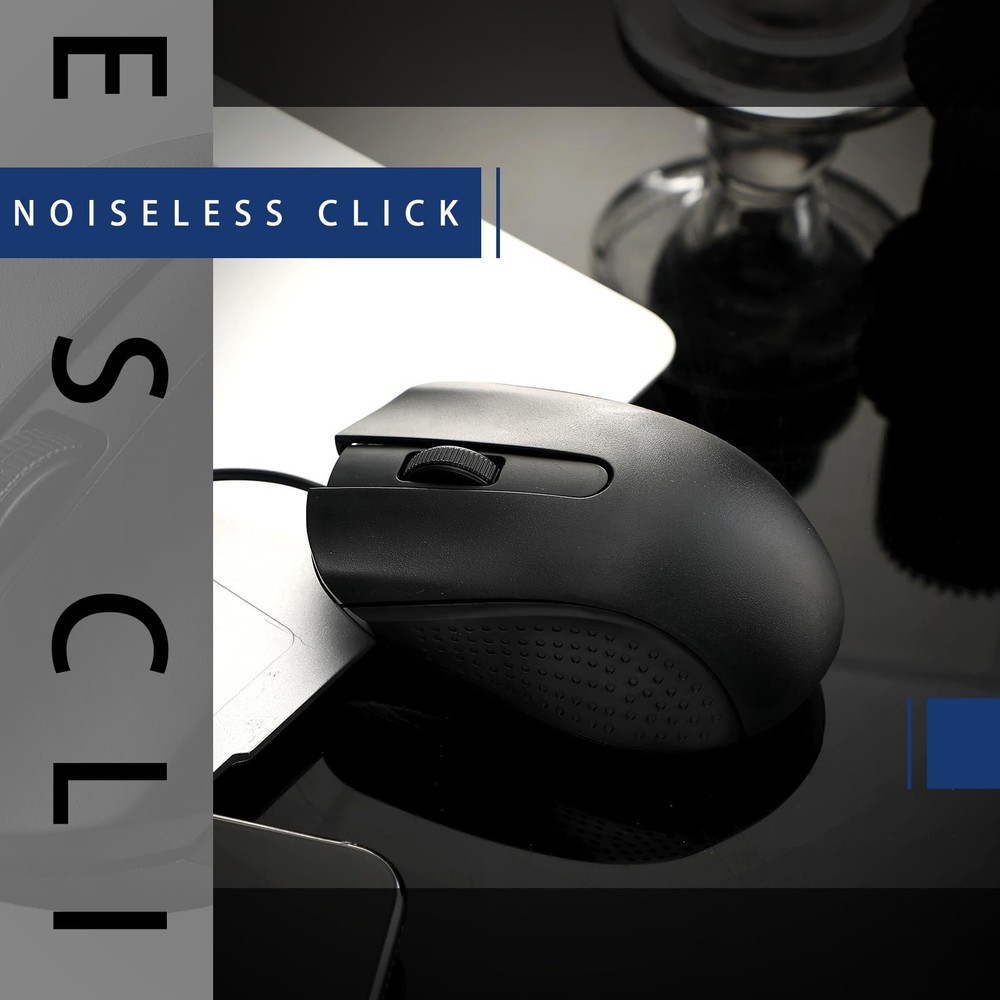 20 Pcs Wired USB Computer Mouse Bulk 3-Button Corded Wired Mouse for Laptop D...