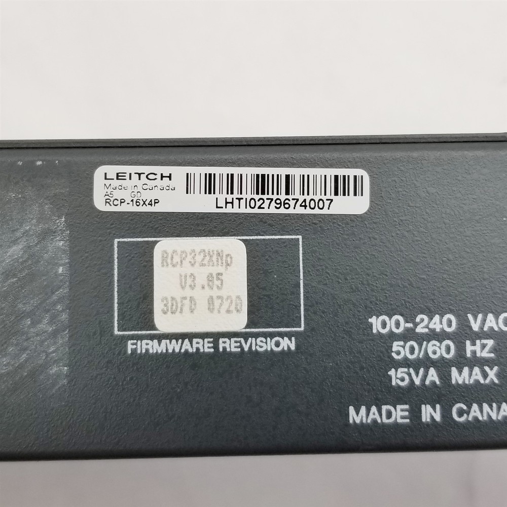 Leitch RCP-16X4P Programmable 16x4 Crosspoint Pushbutton Panel Rackmount Remote